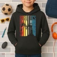 Robot Robotics Engineer Retro Robotics Kids Hoodie thumb 2