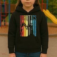 Robot Robotics Engineer Retro Robotics Kids Hoodie thumb 3