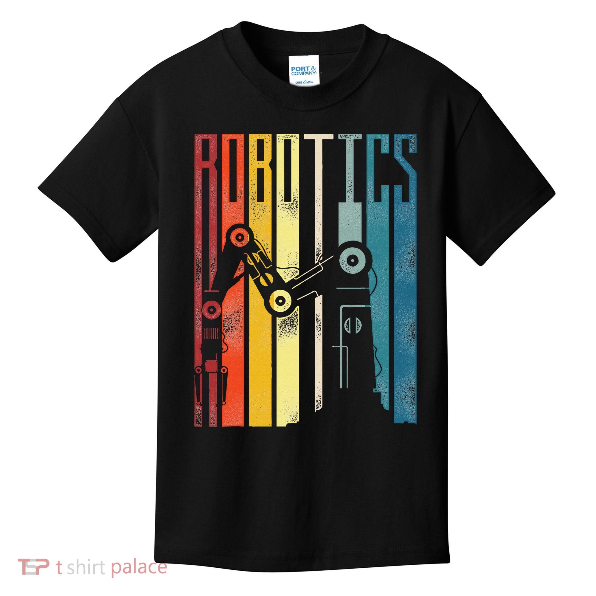 Robot Robotics Engineer Retro Robotics Kids T-Shirt