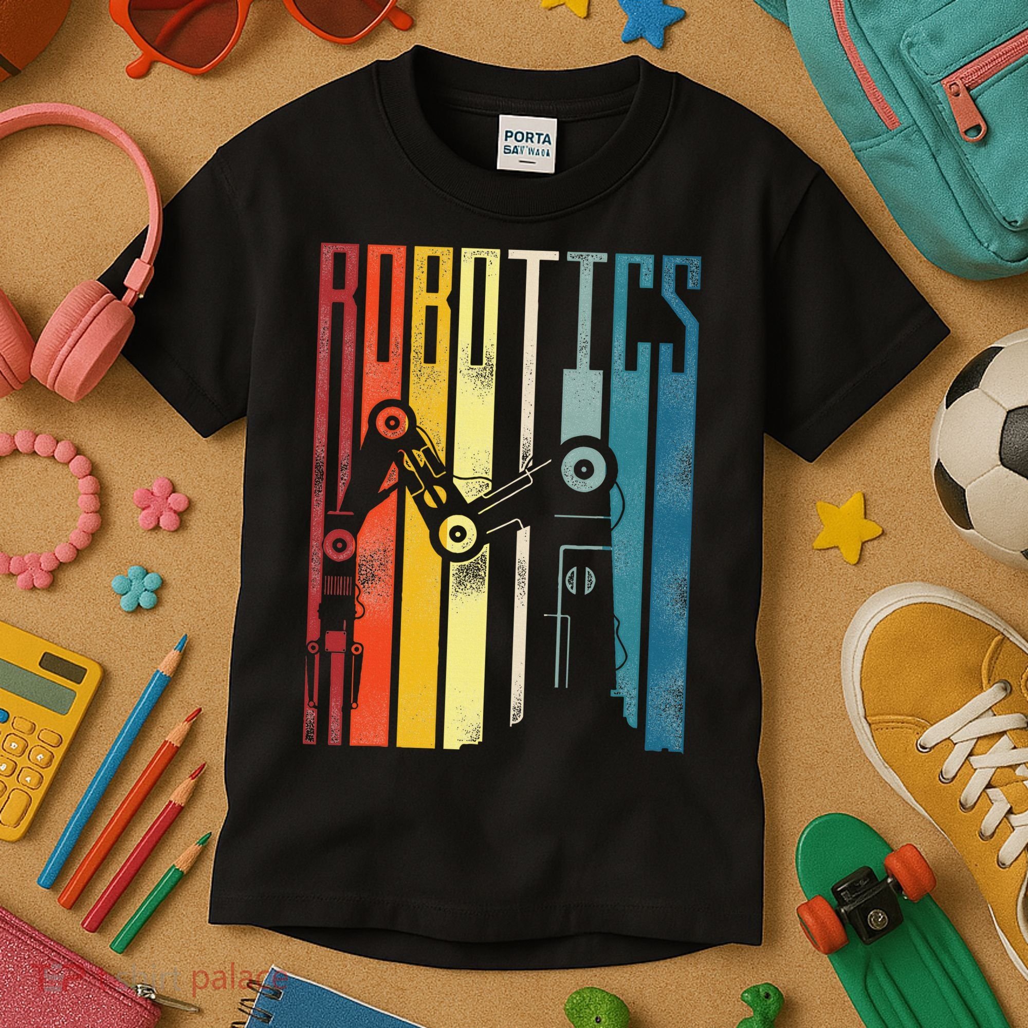 Robot Robotics Engineer Retro Robotics Kids T-Shirt
