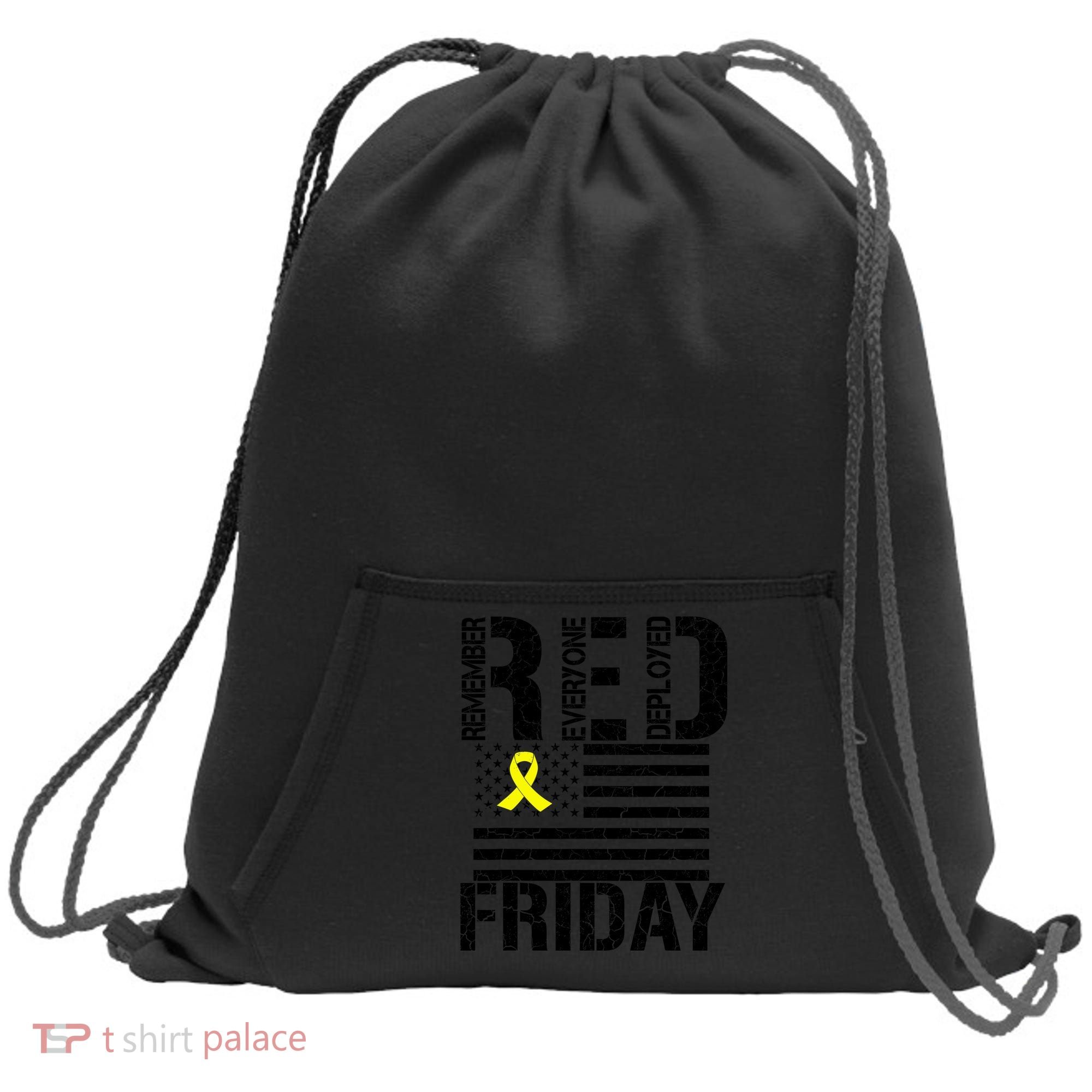 R.E.D. Remember Everyone Deployed Red Friday Sweatshirt Cinch Pack Bag
