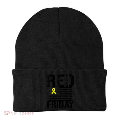 R.E.D. Remember Everyone Deployed Red Friday Beanie