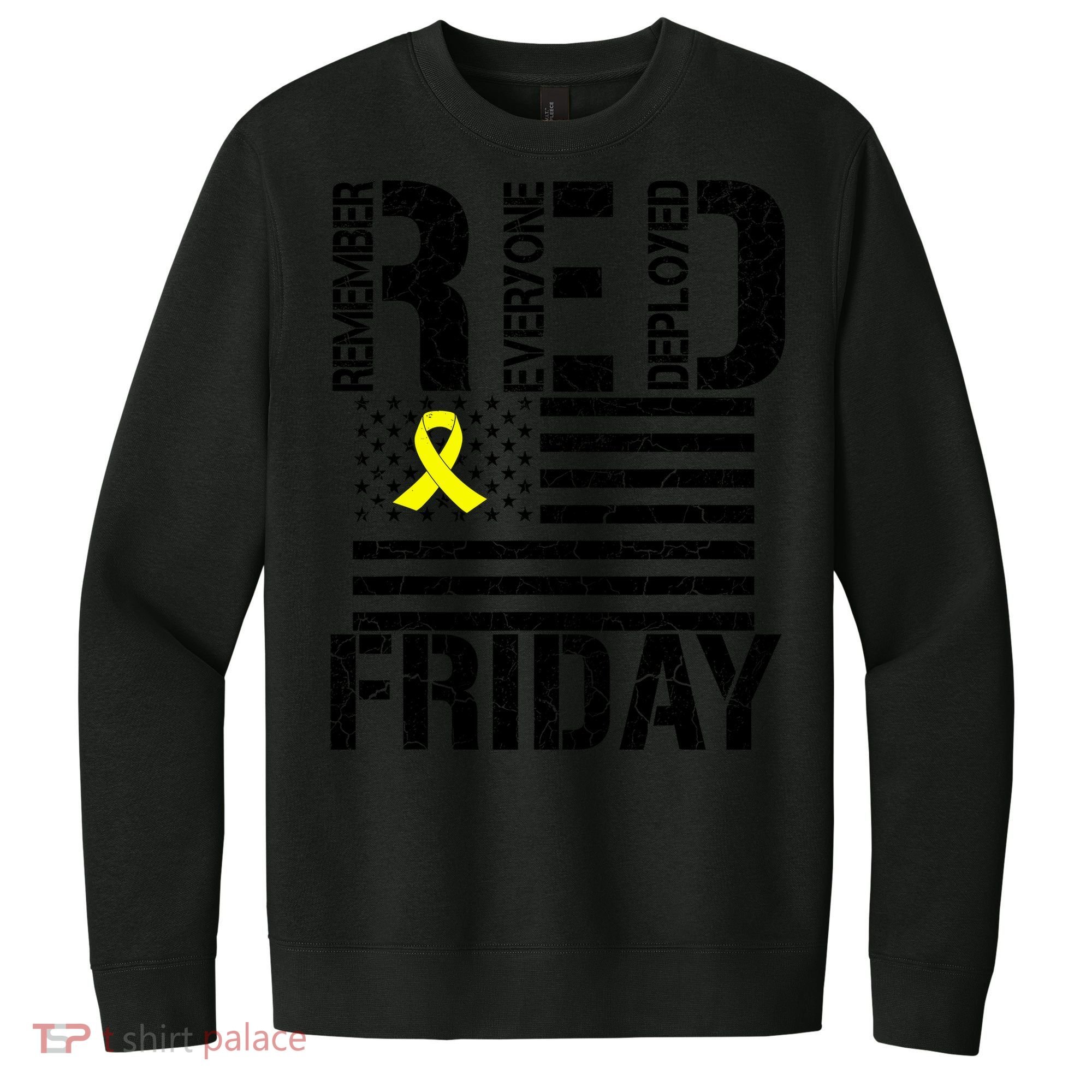 R.E.D. Remember Everyone Deployed Red Friday V.I.T. Fleece Crew Sweatshirt