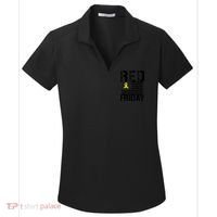 R.E.D. Remember Everyone Deployed Red Friday Women's Dry Zone Grid Polo thumb 0