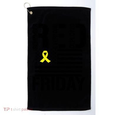 R.E.D. Remember Everyone Deployed Red Friday Golf Towel