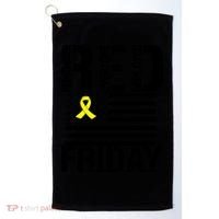 R.E.D. Remember Everyone Deployed Red Friday Golf Towel thumb 0