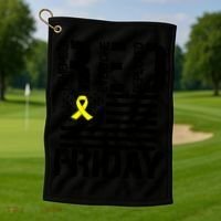 R.E.D. Remember Everyone Deployed Red Friday Golf Towel thumb 1