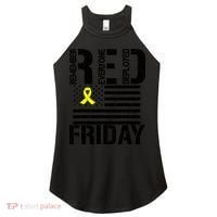 R.E.D. Remember Everyone Deployed Red Friday Women's Perfect Tri Rocker Tank thumb 0