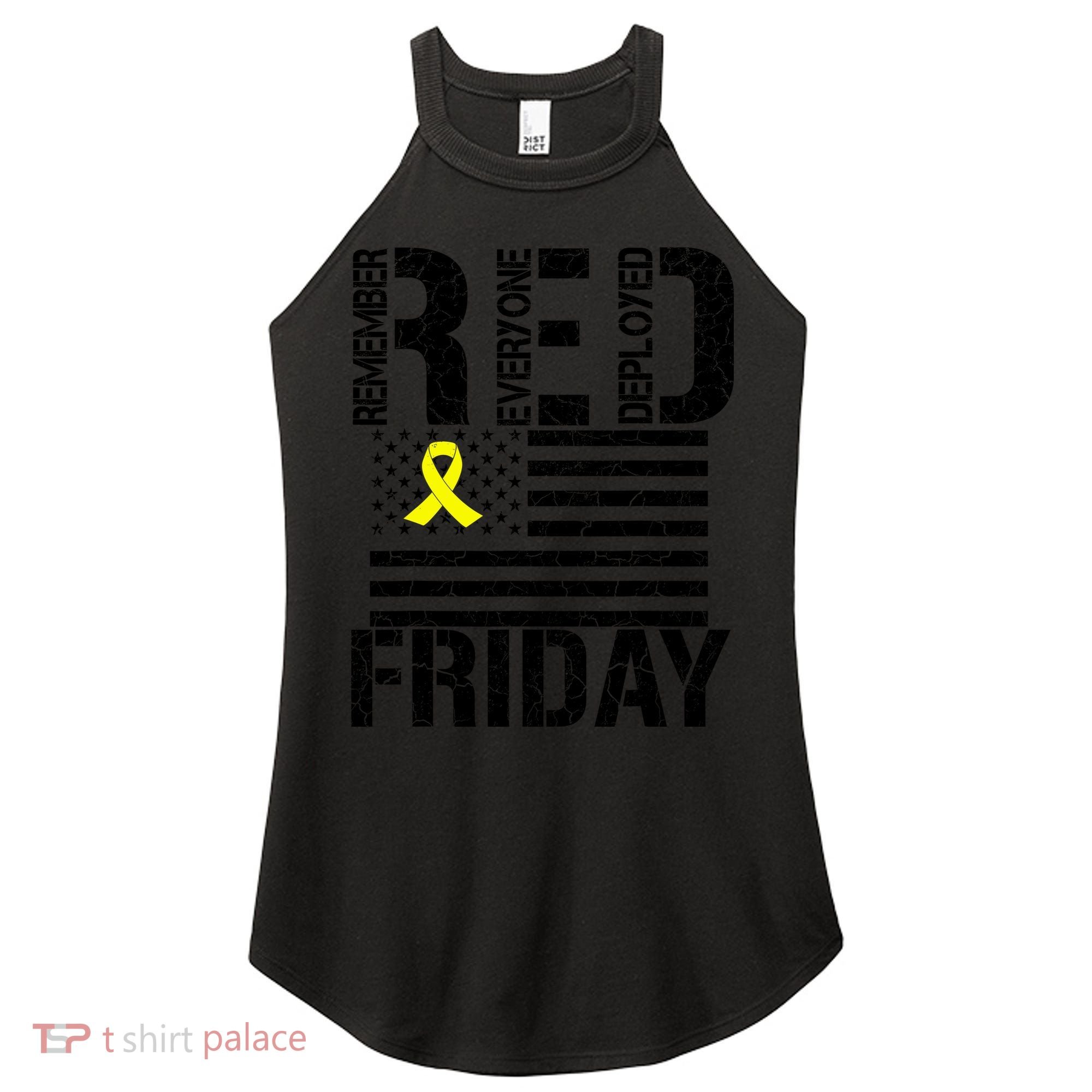 R.E.D. Remember Everyone Deployed Red Friday Women's Perfect Tri Rocker Tank