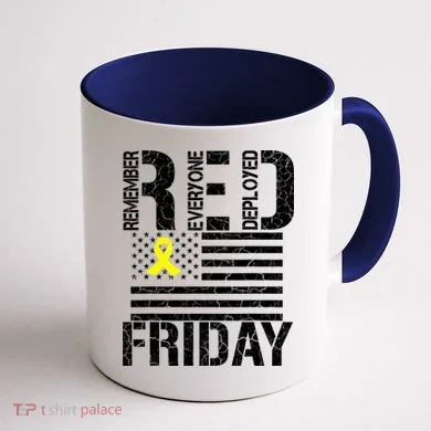 R.E.D. Remember Everyone Deployed Red Friday Coffee Mug back