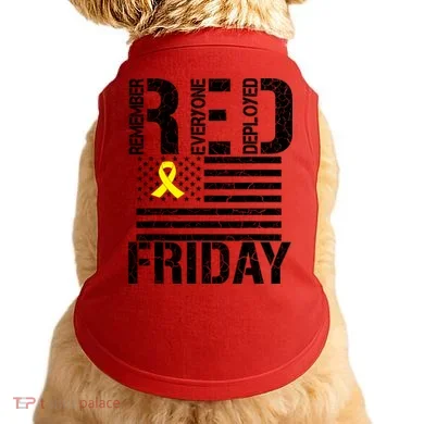 R.E.D. Remember Everyone Deployed Red Friday Doggie Tank