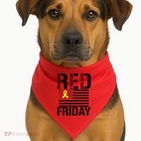 R.E.D. Remember Everyone Deployed Red Friday USA-Made Doggie Bandana thumb 1