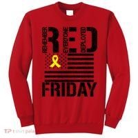 R.E.D. Remember Everyone Deployed Red Friday Sweatshirt thumb 0