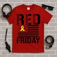 R.E.D. Remember Everyone Deployed Red Friday T-Shirt thumb 5