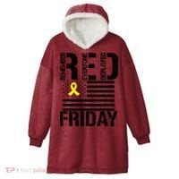 R.E.D. Remember Everyone Deployed Red Friday Hooded Wearable Blanket thumb 0