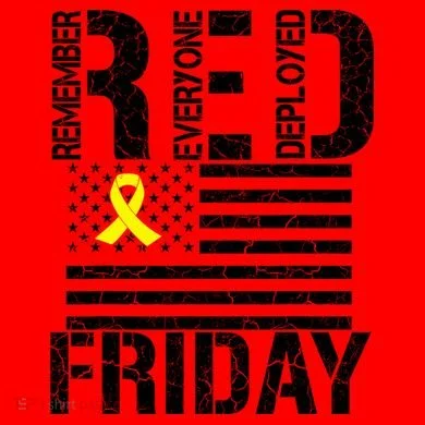 R.E.D. Remember Everyone Deployed Red Friday Coaster