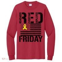 R.E.D. Remember Everyone Deployed Red Friday Tall Long Sleeve Shirt thumb 0