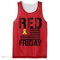 R.E.D. Remember Everyone Deployed Red Friday Mesh Reversible Basketball Jersey Tank thumb 0