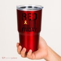 R.E.D. Remember Everyone Deployed Red Friday Tumbler thumb 2
