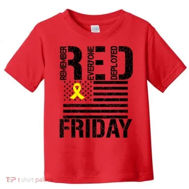 R.E.D. Remember Everyone Deployed Red Friday Toddler T-Shirt