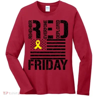 R.E.D. Remember Everyone Deployed Red Friday Women's Long Sleeve Shirt