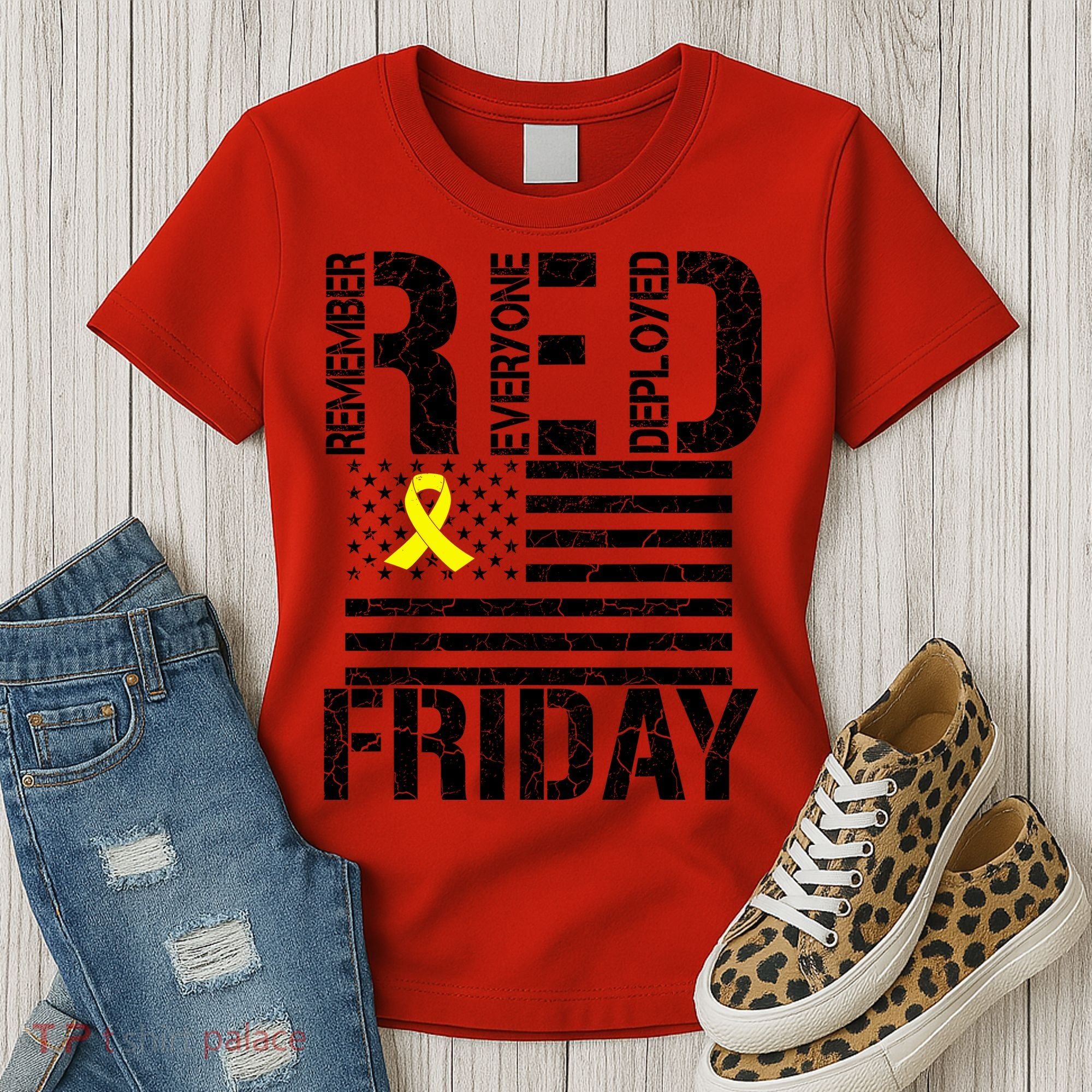 R.E.D. Remember Everyone Deployed Red Friday Women's T-Shirt