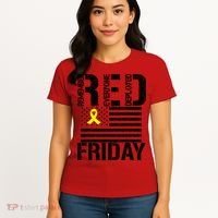 R.E.D. Remember Everyone Deployed Red Friday Women's T-Shirt thumb 4
