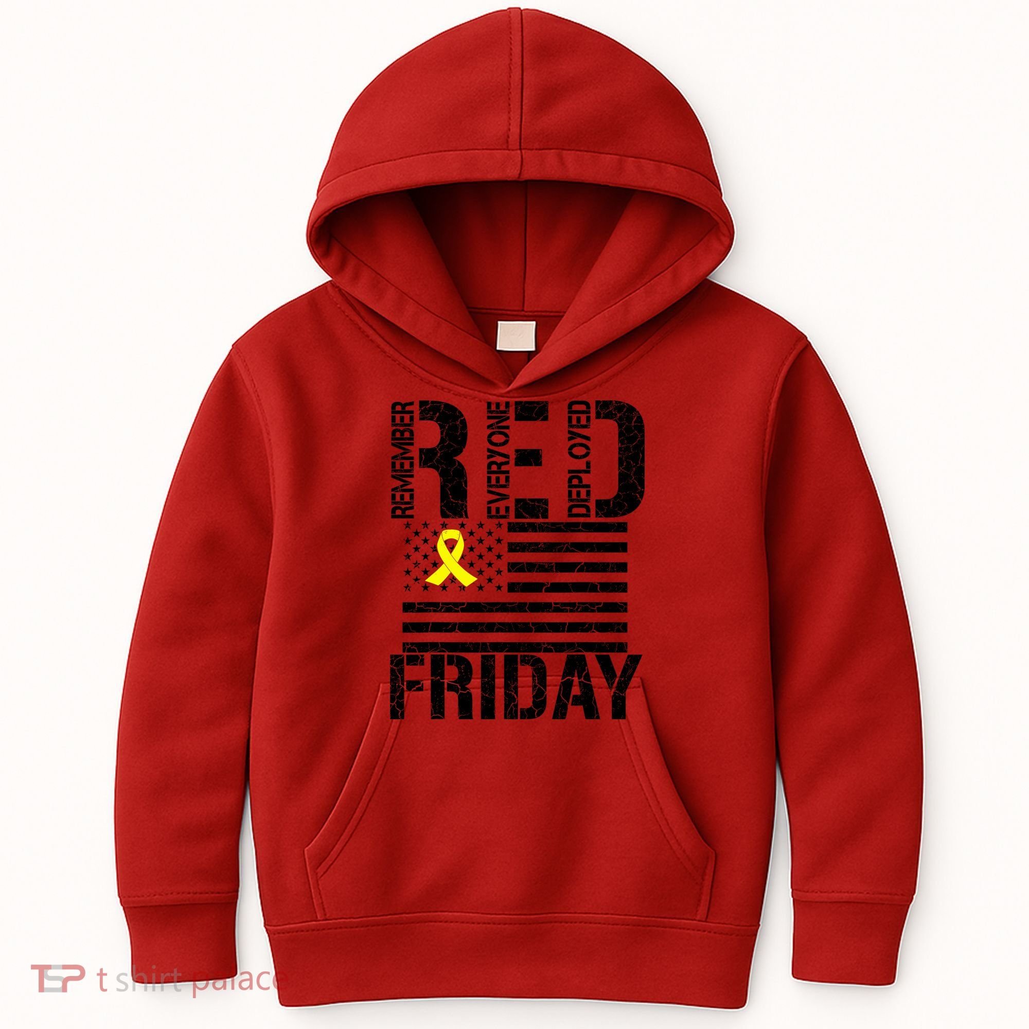 R.E.D. Remember Everyone Deployed Red Friday Kids Hoodie