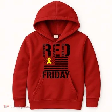 R.E.D. Remember Everyone Deployed Red Friday Kids Hoodie