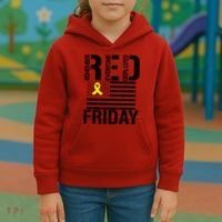 R.E.D. Remember Everyone Deployed Red Friday Kids Hoodie thumb 3