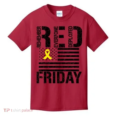 R.E.D. Remember Everyone Deployed Red Friday Kids T-Shirt
