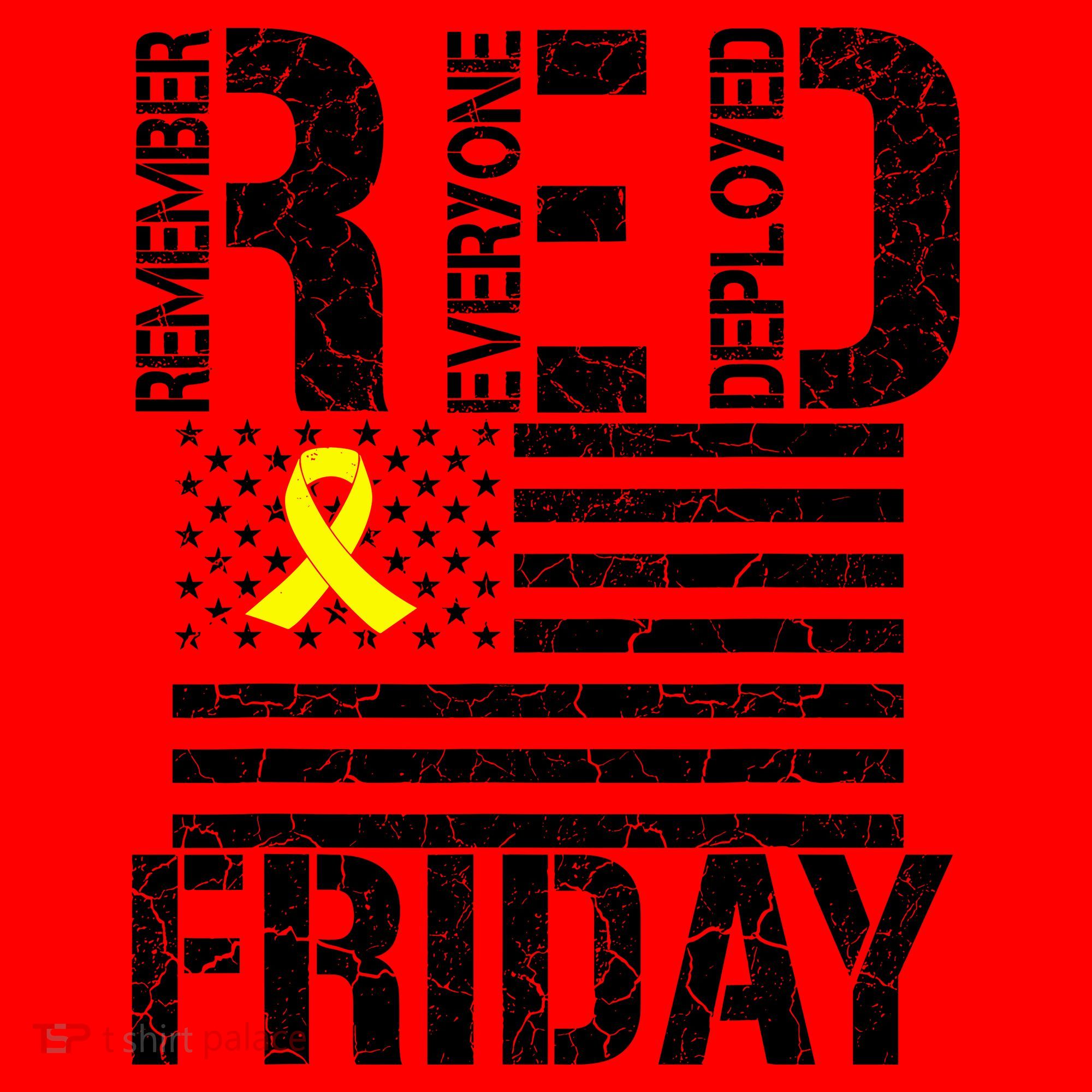 R.E.D. Remember Everyone Deployed Red Friday Kids Tie-Dye T-Shirt