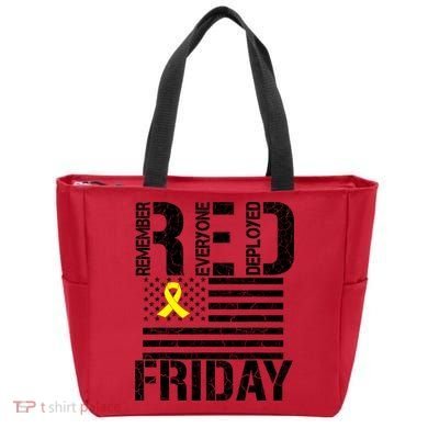 R.E.D. Remember Everyone Deployed Red Friday Tote Bag