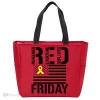 R.E.D. Remember Everyone Deployed Red Friday Tote Bag thumb 0