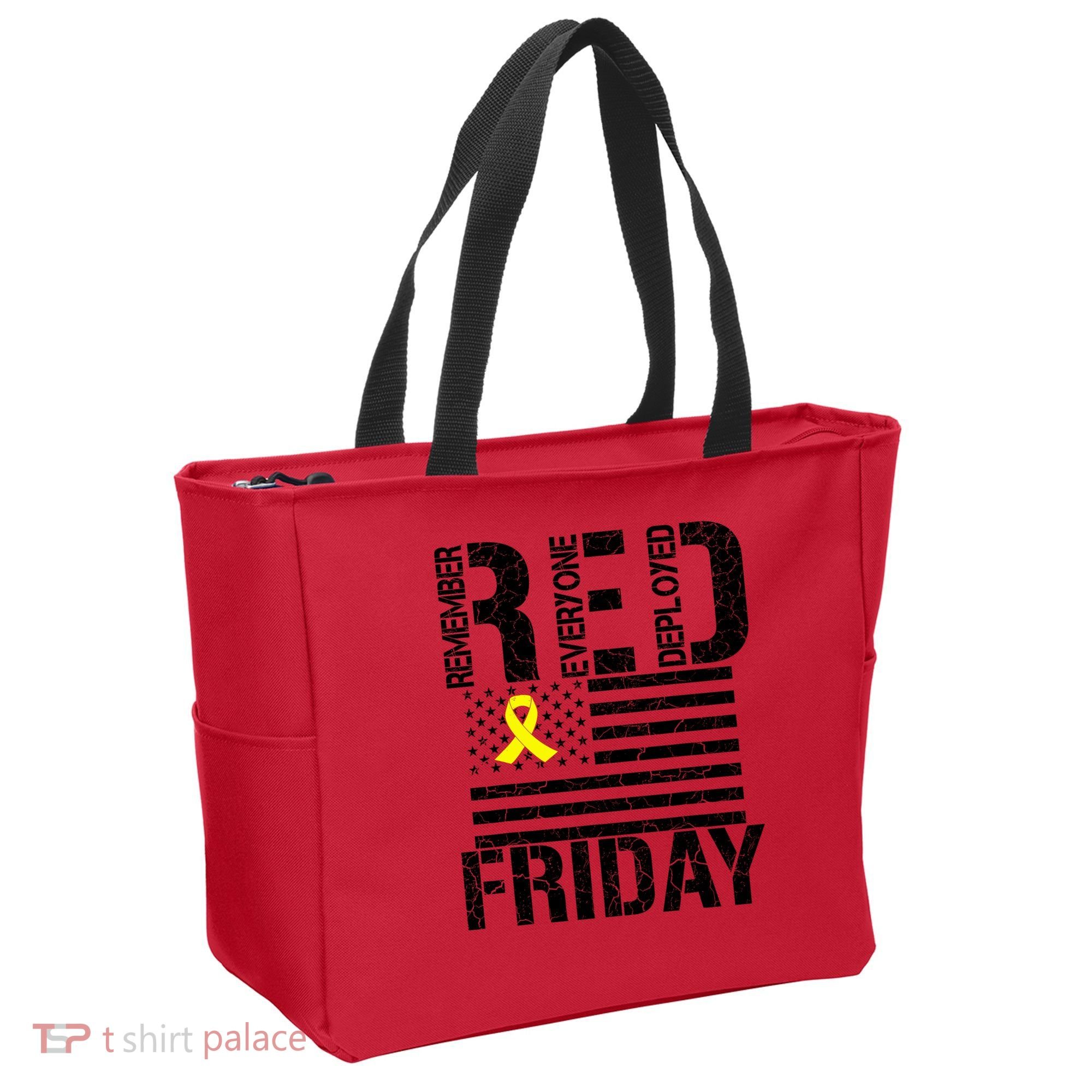 R.E.D. Remember Everyone Deployed Red Friday Tote Bag