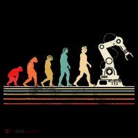 Robot Robotics Engineer Retro Vintage T-Shirt thumb 7