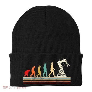 Robot Robotics Engineer Retro Vintage Beanie