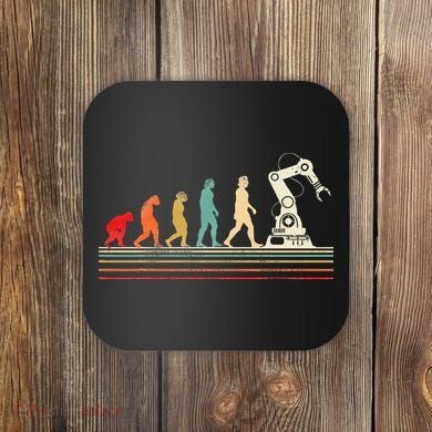 Robot Robotics Engineer Retro Vintage Coaster