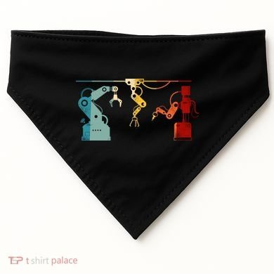 Robot Robotics Engineer Retro Vintage USA-Made Doggie Bandana