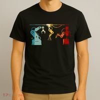 Robot Robotics Engineer Retro Vintage T-Shirt thumb 3