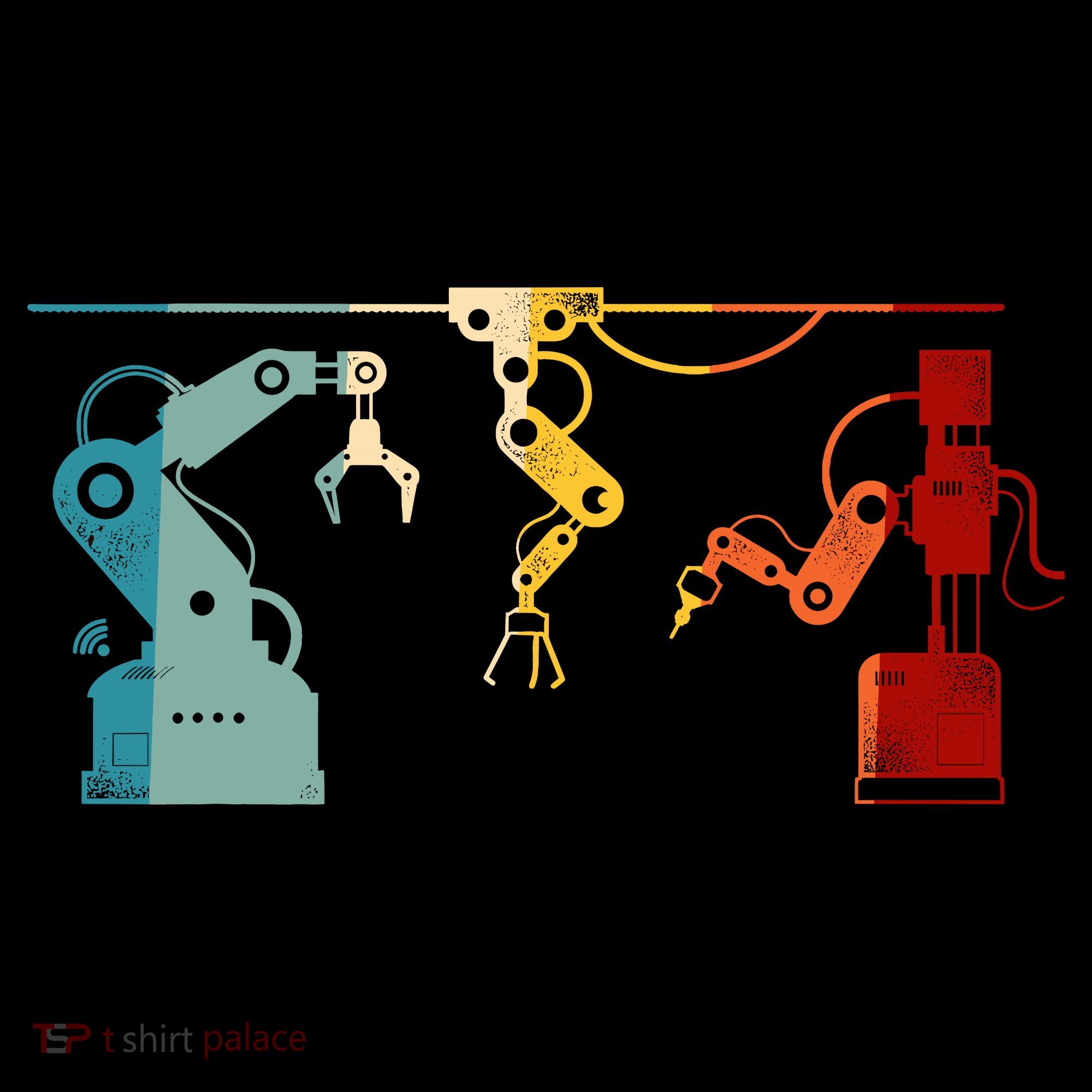 Robot Robotics Engineer Retro Vintage T-Shirt