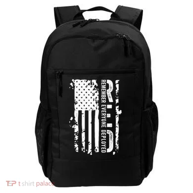 RED Remember Everyone Deployed Distressed Flag Backpack