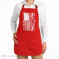 RED Remember Everyone Deployed Distressed Flag Apron thumb 2