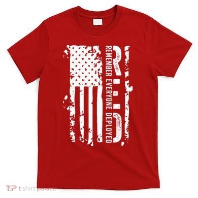 RED Remember Everyone Deployed Distressed Flag T-Shirt