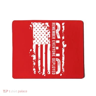 RED Remember Everyone Deployed Distressed Flag Mousepad