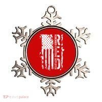 RED Remember Everyone Deployed Distressed Flag Ornament thumb 0