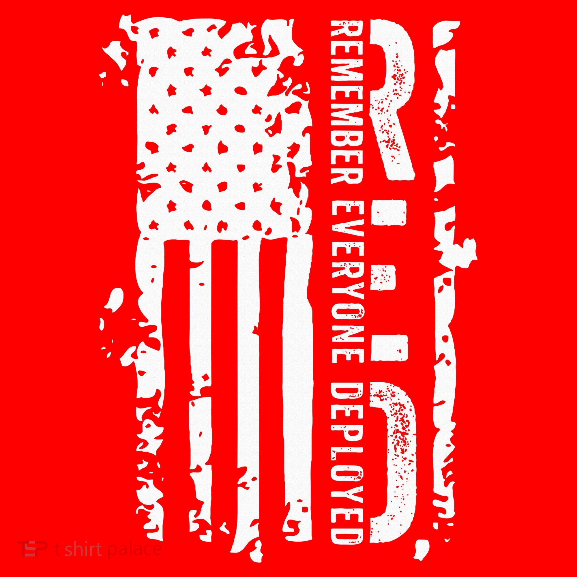 RED Remember Everyone Deployed Distressed Flag Ornament