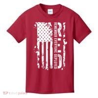 RED Remember Everyone Deployed Distressed Flag Kids T-Shirt thumb 0