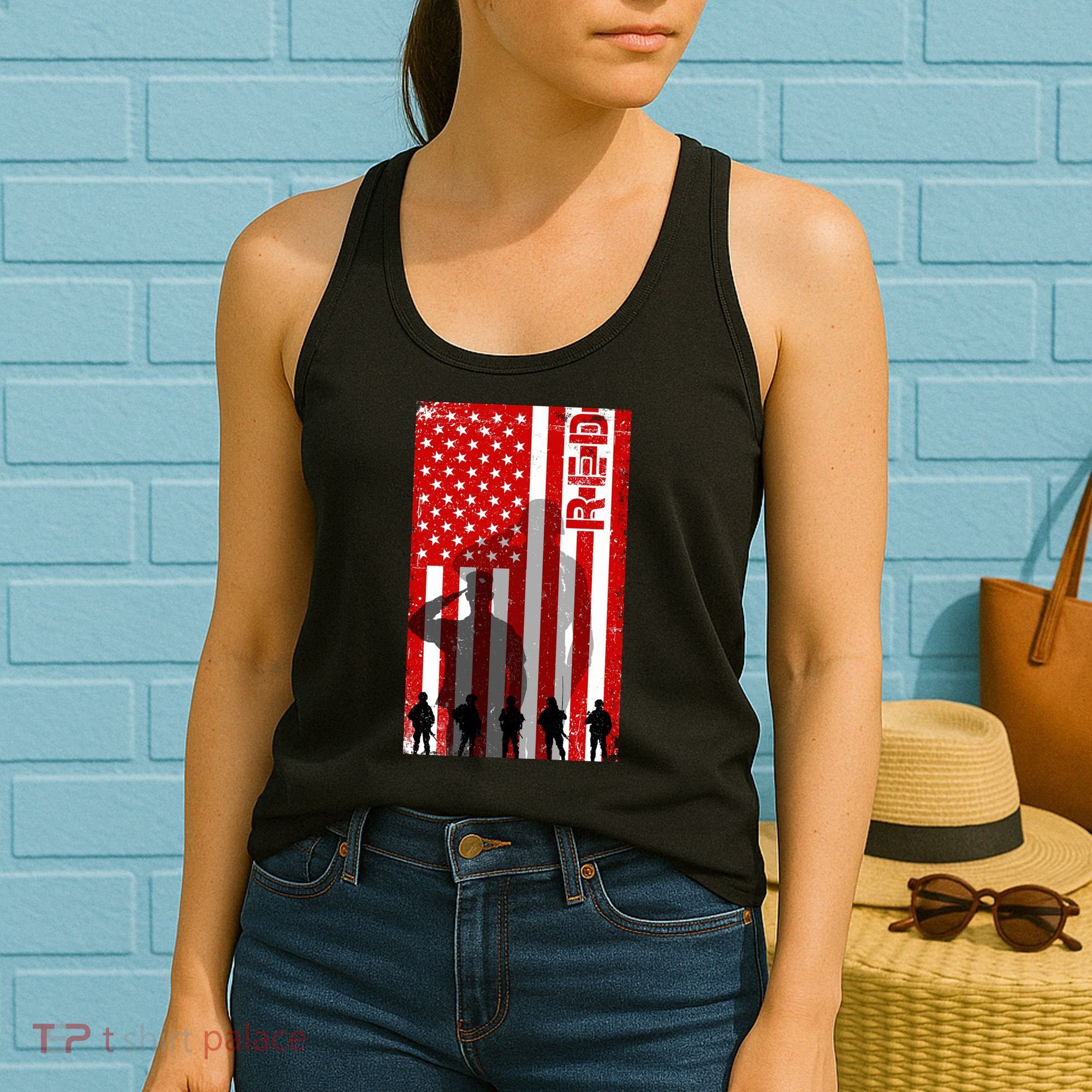 RED Remeber Everyone Deployed Support Military Troops Women's Tank Top