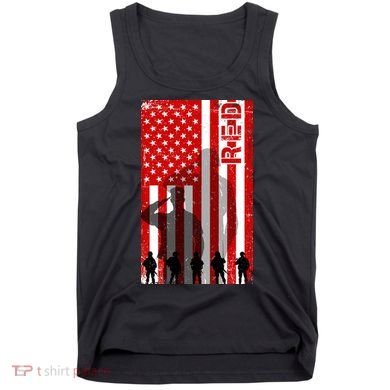 RED Remeber Everyone Deployed Support Military Troops Tank Top